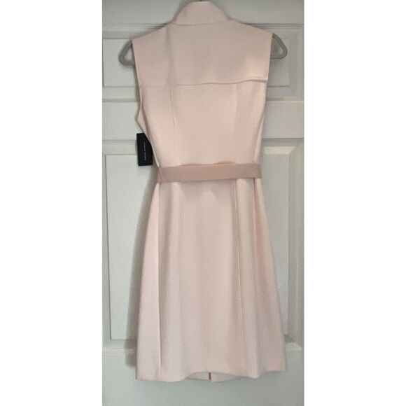 Tommy Hilfiger Sleeveless BodyCon Zip Front Belted Scuba Sheath Dress - Picture 2 of 10